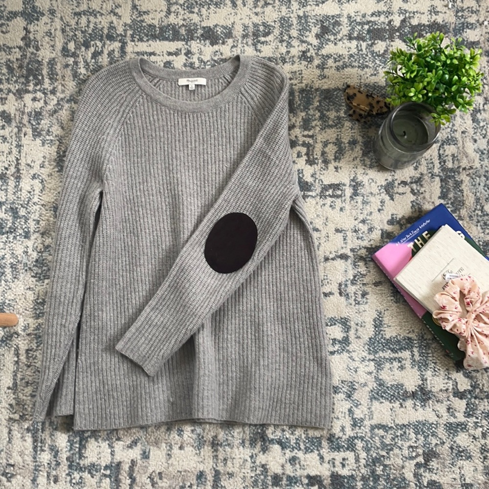 Grey Madewell Patch Sweater